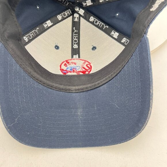 New Era 9Fifty NFL New York Yankee Blue Navy Embroidered Snapback Cap Hat - Picture 7 of 10